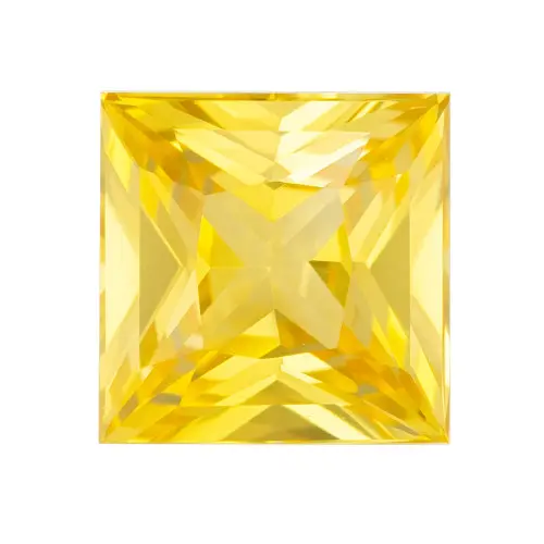 分享

1.58 克拉黃色藍寶石寶石，公主方形切割，6.5 毫米